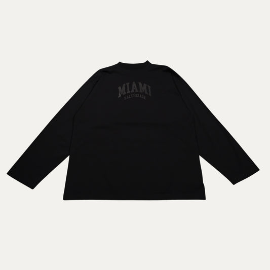 Balenciaga Miami Chest Logo Longsleeve T-Shirt