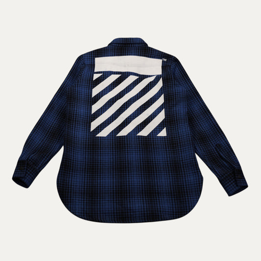 Off-White Plaid Flannel Shirt