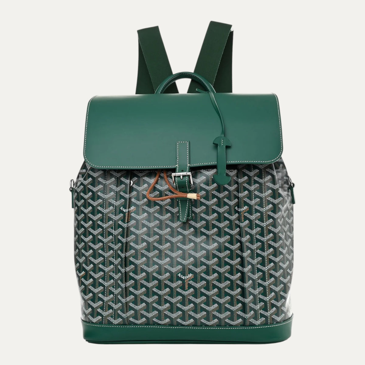 Goyardine Calfskin Alpin MM Backpack Green