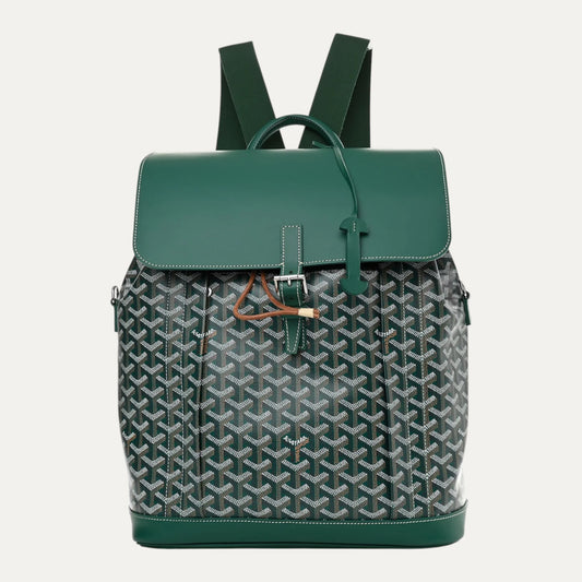 Goyardine Calfskin Alpin MM Backpack Green