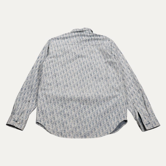 Dior Jacquard Monogram Button Up Dress Shirt