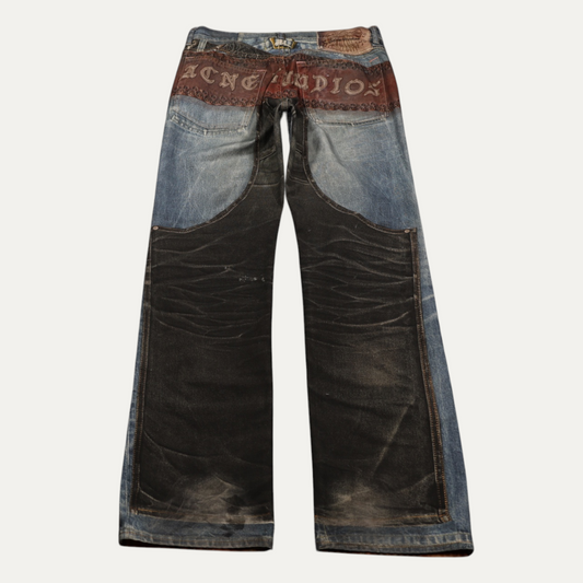 Acne Studios Heart Buckle Belt Denim Jeans