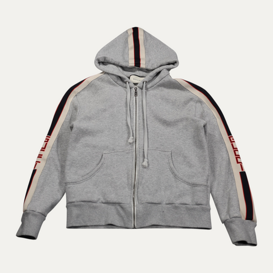 Gucci Side Stripe Logo Zip-Up Hoodie