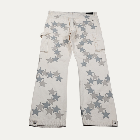 Alchemist Chemist Leather Star Patch Double Knee Carpenter Pants