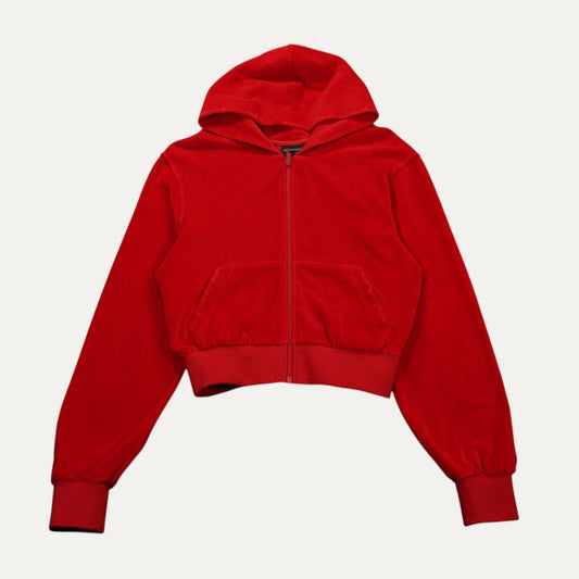 Balenciaga BB Motel Velvet Zip-Up Hoodie
