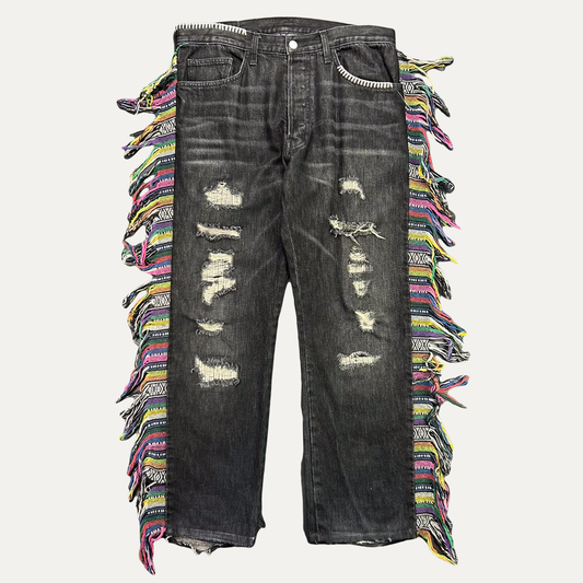 Alchemist Straight Leg Tassle Denim Jean