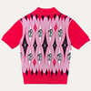 Amiri Argyle-Check Wool Polo Shirt