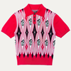 Amiri Argyle-Check Wool Polo Shirt