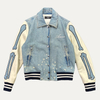 Amiri Bones Denim Varsity Jacket