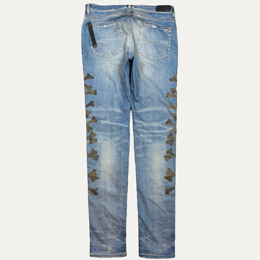 Amiri Camo Bones Denim Jeans