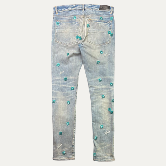 Amiri Dice Skinny Denim Jean