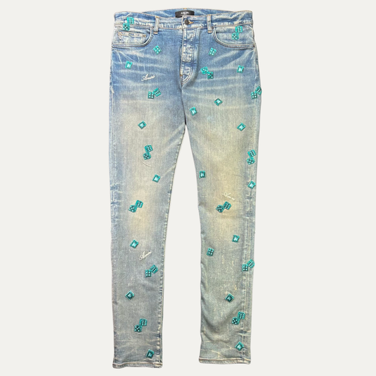 Amiri Dice Skinny Denim Jean