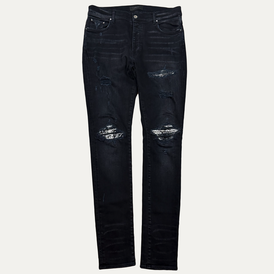 Amiri MX1 Bandana Patch Denim Jeans