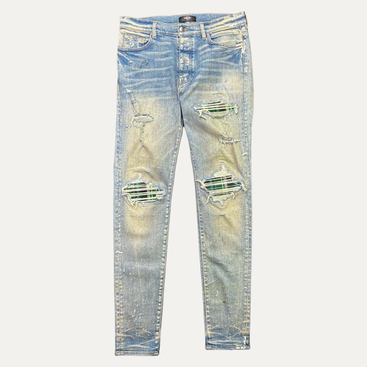 Amiri MX1 Blue Suede Denim Jean
