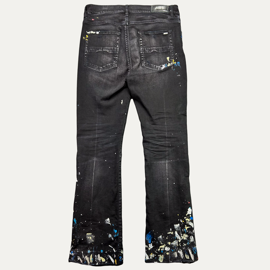 Amiri Paint Splatter Flare Denim Jean