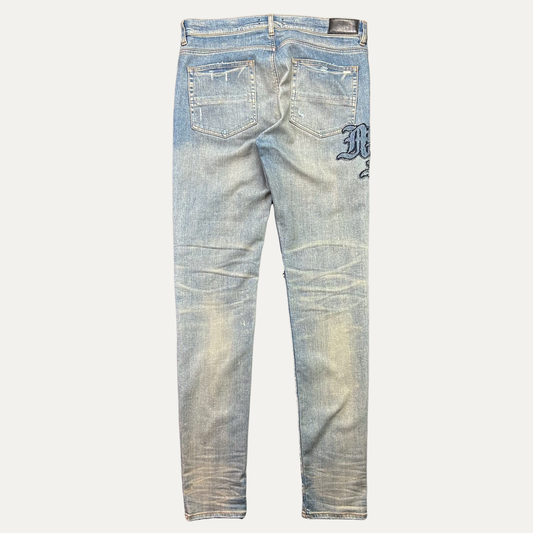 Amiri Varsity Logo Denim Jean