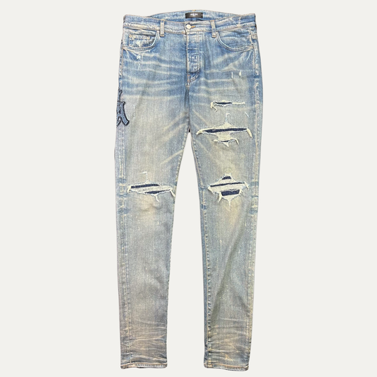 Amiri Varsity Logo Denim Jean
