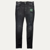 Amiri Watercolor Logo Ripped Skinny Jean