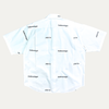 Balenciaga All Over Logo Button Up Dress Shirt