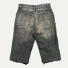 Balenciaga Distressed indigo Ring Denim Short