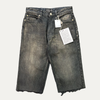 Balenciaga Distressed indigo Ring Denim Short