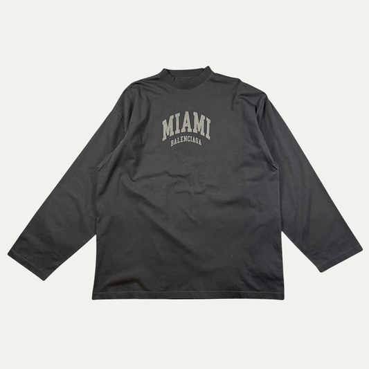 Balenciaga  Oversized Miami Long Sleeve T-Shirt
