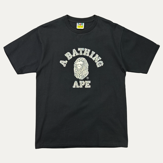 Bape Wild Leopard Pattern College T-Shirt