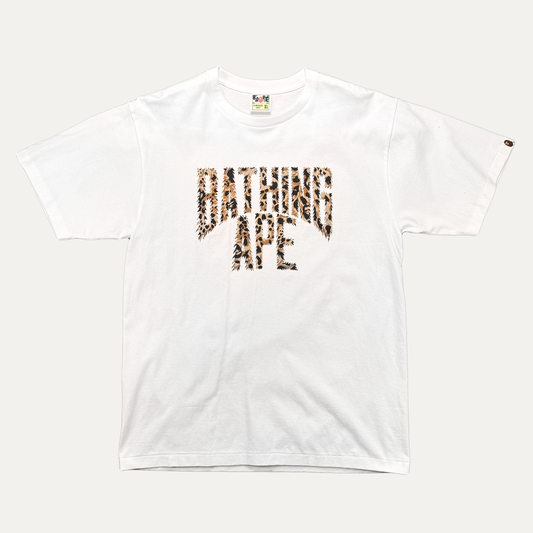 Bape Wild Leopard Pattern NYC Logo T-Shirt