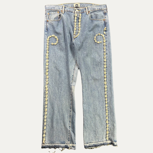 Barriers Cowrie Aged Flare Denim Jean