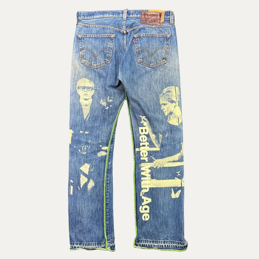 Better With Age Derby Pleated Denim Jean