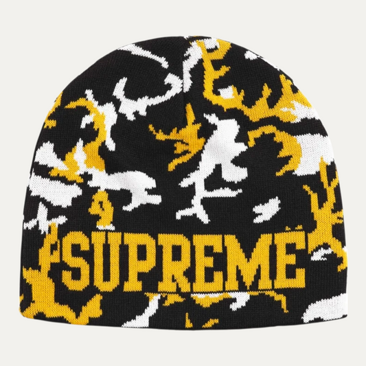 Supreme Reversible Camo Beanie Black