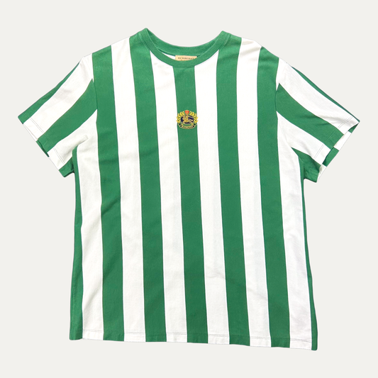 Burberry Striped Embroidered Chest Logo T-Shirt