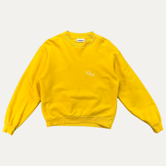 Cherry Brand Embroidered Logo Crewneck Sweatshirt