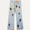 Chrome Hearts Levis 517 Patchwork Denim Jeans