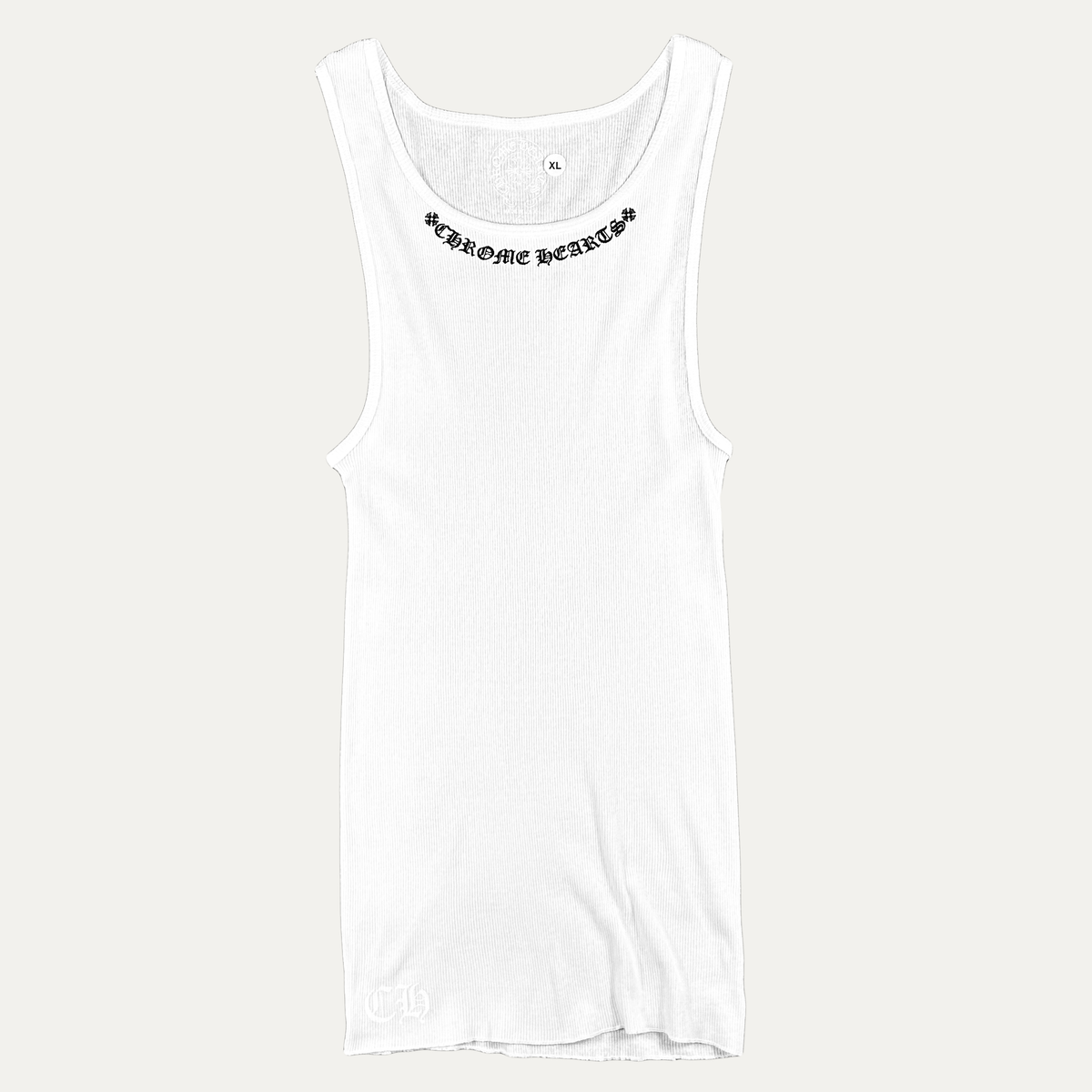 Chrome Hearts Scroll Logo Tank Top Shirt