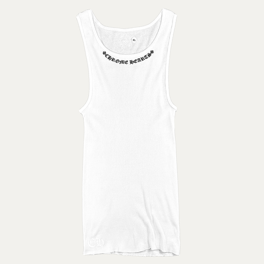 Chrome Hearts Scroll Logo Tank Top Shirt
