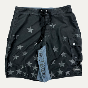 Chrome Hearts Black Stars Board Shorts