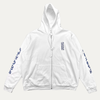 Chrome Hearts Blue Vertical Logo Zip-Up Hoodie
