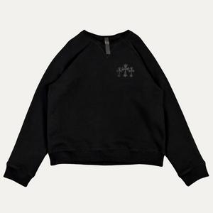 Chrome Hearts Cemetery Cross Nylon CH Crewneck Sweatshirt
