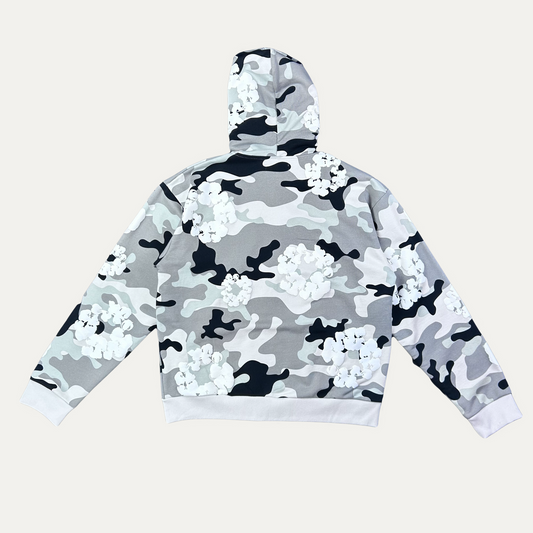 Denim Tears Wreath Camo Zip-Up Hoodie
