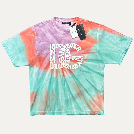 Dolce & Gabbana Logo Tie Dye T-Shirt