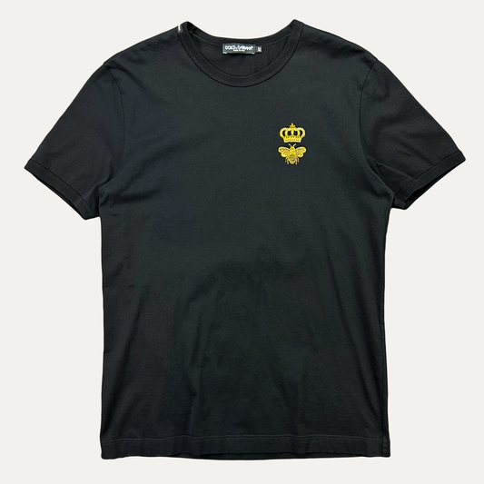 Dolce & Gabbana Crown Bee Embroidered Pocket Logo T-Shirt