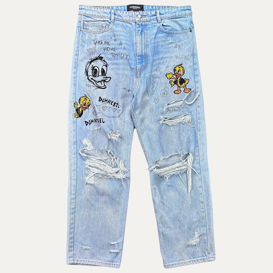 Domrebel Duck Distressed Denim Jean