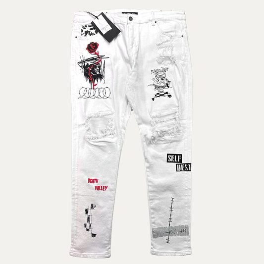 Embellish Distressed Denim Jean