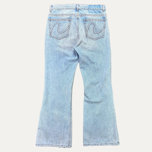 ERL Distressed Flare Denim Jean