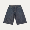 Evisu Gold Large Logo Denim Jean Shorts