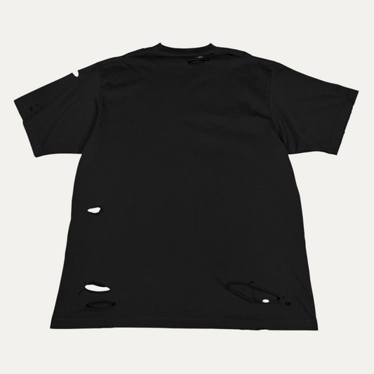 Balenciaga Chest Spell Out Distressed T-Shirt