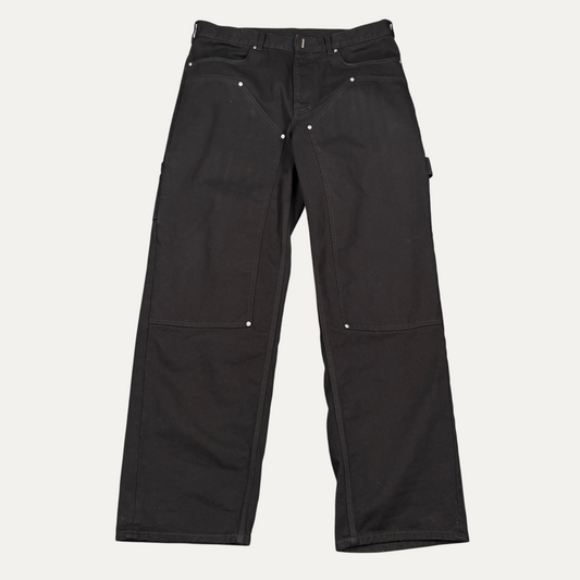 Givenchy Wide Leg Logo Plaque Carpenter Pants