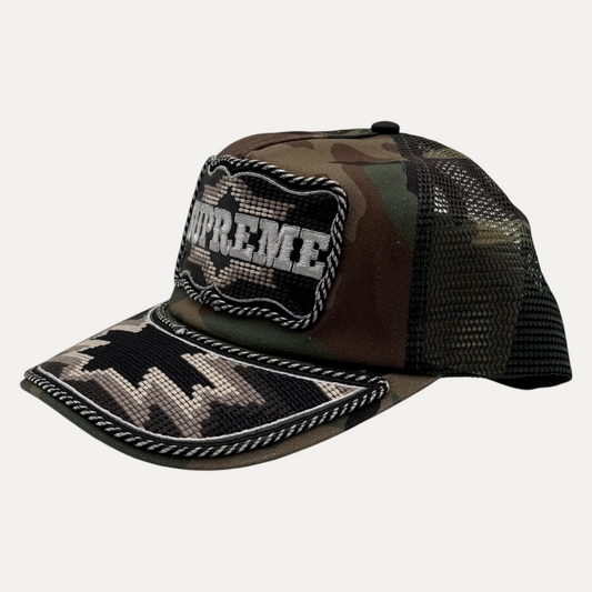 Supreme Western Embroidered Trucker Hat