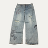 Boredom Kills Distressed Sketch Denim Jeans